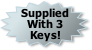 Supplied
With 3
Keys!
